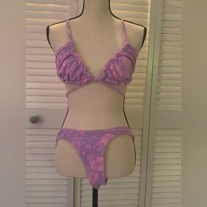 Kulani Kini “ruched tie anyway” bralette & “y cheeky”bottom